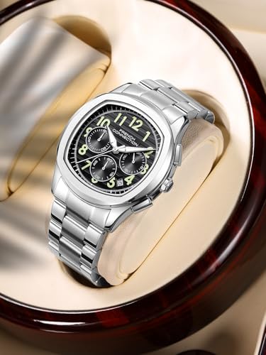 Image of French Connection Megachron | Chronograph Black Dial | Silver Stainless Steel Strap | Watch for Men - FCD5SM