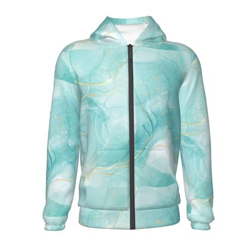 Blue Marble Kid Hoodies Boys Zip Up Sweatshirts Girls Pullover with Pocket2