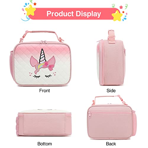 Beaulyn Girls Lunch Bag-Lunch Box Kids Durable Water-Resistant Insulated Cool Lunch Bag For Girls Kids Toddlers Teens School Gifts #TOP6