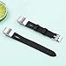 OenFoto Bands Compatible Fitbit Alta/Alta HR/Ace, Adjustable Classic Genuine Leather Wristband Replacement Watch Band Strap Accessory Bracelet for Fitbit Alta/Alta HR/Ace Smart Watch,Black Small