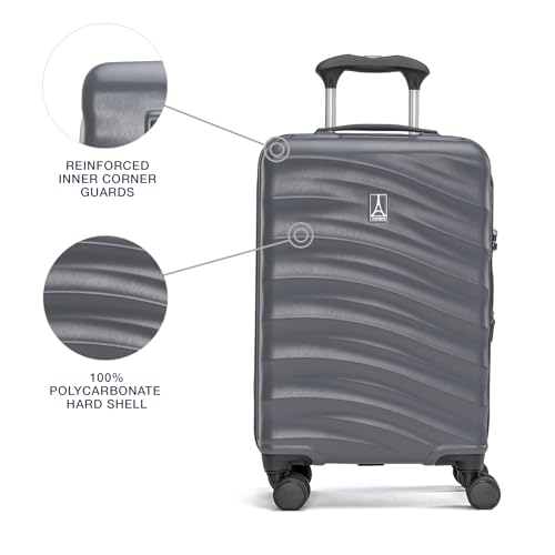 Image of Travelpro Maxlite Air V2 Hardside Expandable Carry on Luggage, 8 Spinner Wheels, Lightweight Hard Shell Suitcase, TSA lock, Shadow Grey, Compact Carry On 19-Inch