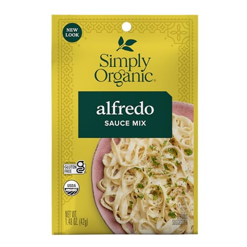 Simply Organic Alfredo Sauce Mix, Certified Organic, Kosher, Mixes Italian | 1.48 Ounce (Pack of 12)