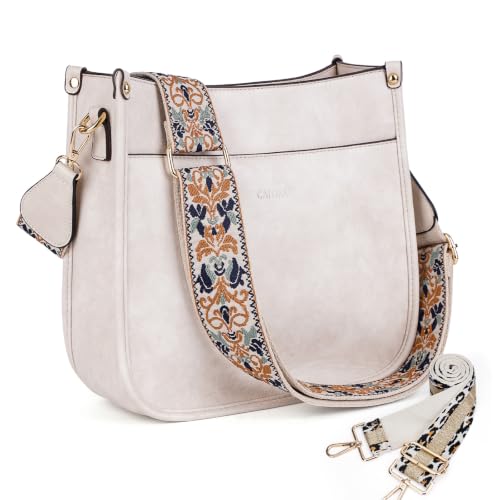 Image of Crossbody Bag Women Vegan Leather Hobo Handbag Trendy Crossbody Shoulder Bag Purses For Women with 2 Adjustable Strap