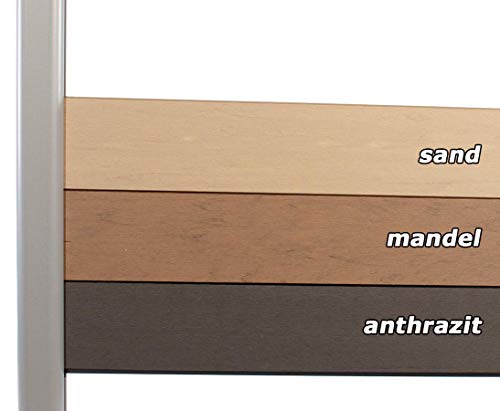 bambus-discount.com Einzelbrett für WPC Sichtschutzzaun anthrazit mit 15 x 2 x 178cm - Einzelprofil Brett WPC-Profil – Bild 7