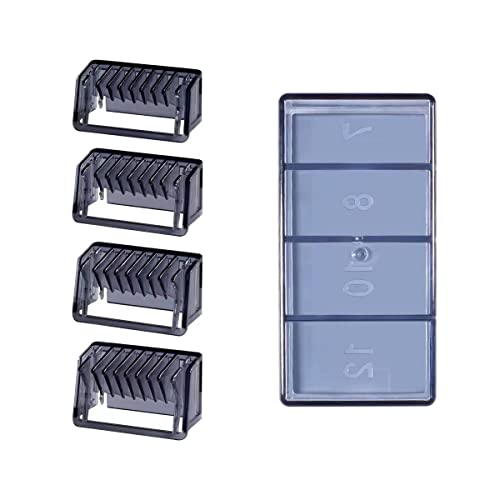4Pcs Oneblade Guards 7mm, 8mm, 10mm,12mm Fits for One Blade & One Blade Pro QP2510, QP2520, QP2521, QP2530, QP2531, QP2620, QP2630, QP6510, QP6520, QP6530, QP6650 with Storage Case for Replacement