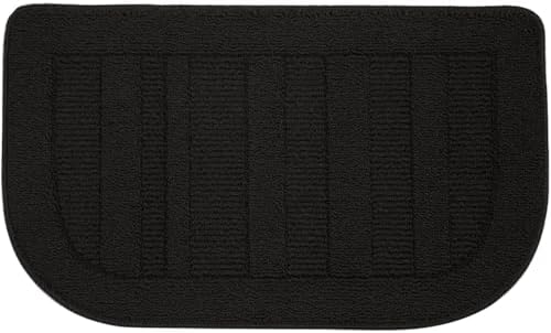 BEQHAUSE 30x18 Inch Kitchen Rug Mat, Durable Anti-Slip Absorbent Dirt-Resistant Kitchen Rug Pet Mat Machine Washable (Black)