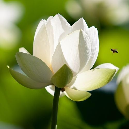 Image of Very Beautiful All Season White Water Lotus(Pack Of-2) /Water Kamal /Water Lily Plant (TUBER) Original Hybrid Veriety Blloming With In 30 Days For Outdoor & Indoor Live Plant.