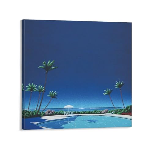 Impression sur toile piscine Hiroshi Nagai 40x40 cm réveille mur blanc