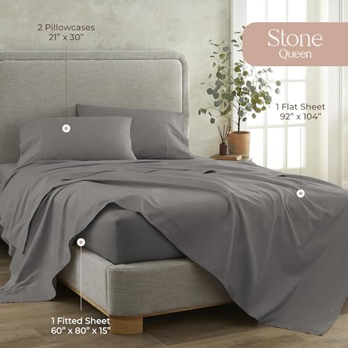 Image of Whisper Organics 100% Organic Cotton Bed Sheets with Deep Pocket 4 Pc. Set