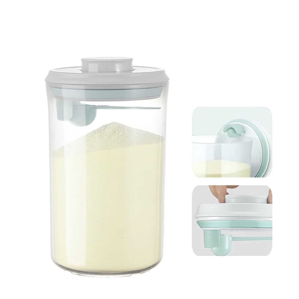 Sponsored Ad – 2000ml Round Airtight Baby Milk Powder & Food Storage Container | BPA-Free, One-Touch Lid, Built-in Scoop & Hanger, No Scraper | Formula, Snacks, Coffee, Flour