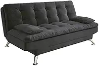 Sofá-Cama 3 Lugares Casal Premium Suede Cinza