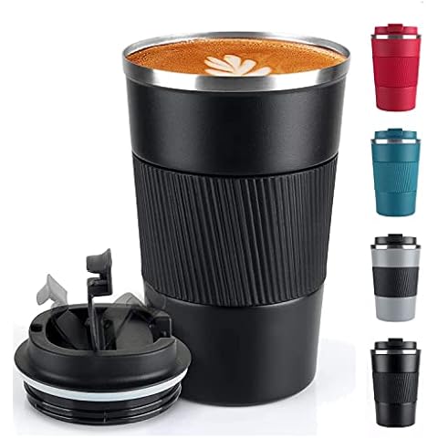 Coffee Mug 12oz - Insulated Coffee Travel Mug Spill Proof with Leakproof Lid Vacuum Stainless Steel Thermos Coffee Tumblers to GO, Reusable Coffee Cup for Men and Women for Hot & Cold Drinks Cover
