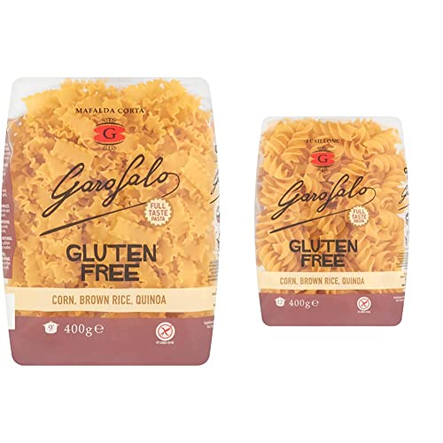 Garofalo Gluten Free Mafalda Corta Pasta, 400g & Gluten Free Fusilloni, 400g