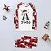 Family Christmas 𝙋𝙖𝙟𝙖mas Matching Sets 2026 Fashion Cute Alphabet Xmas 𝙋𝙟s Sets Matching Holiday 𝙎𝙡eepwear A