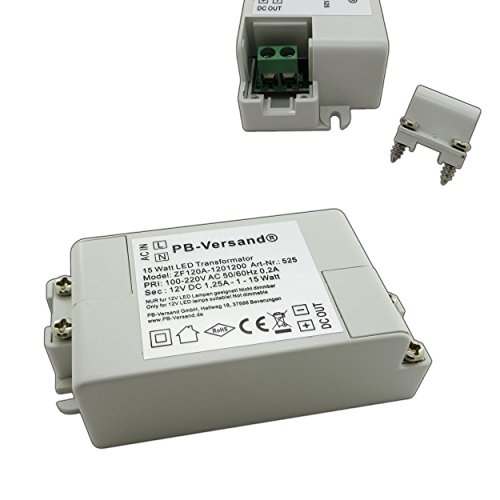 Transformador para bombillas LED, de 15 W, 12 V CC 1-15 W, voltaje CC de alimentación 30W, 12V Cover
