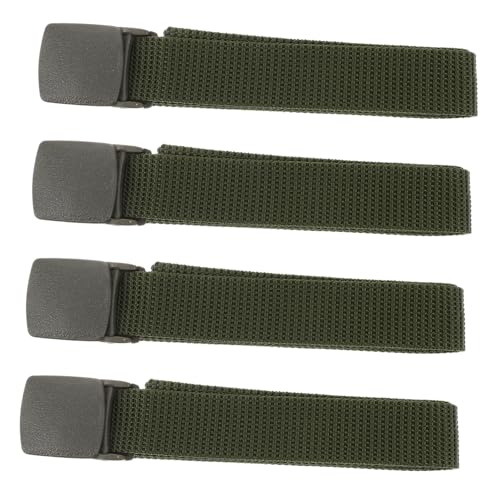4pcs Multipurpose for Men Adjustable Webbed Belt Buckle for Hiking Ski Pants