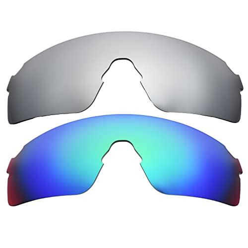 Lentes compatibles con Oakley EVZero Blades titanio verde con protección de talla única