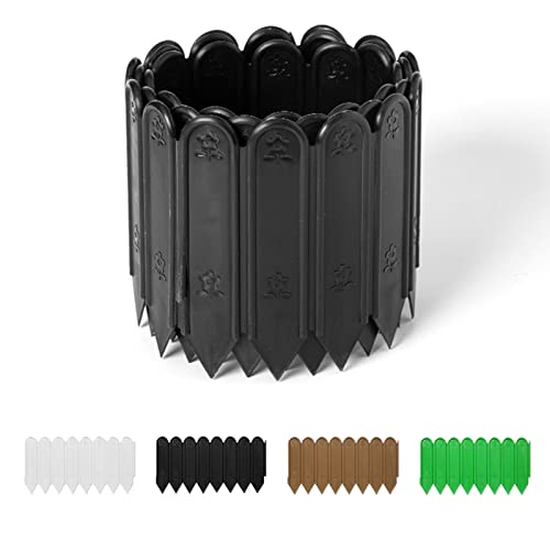 SYLJ Borde De Paisaje De Jardín/Valla De Jardín Borde, Borde De Cama Flexible, Plástico, Border De Flores, Palisada, para El Sendero del Jardín, Largo: 4m/6m, Alto: 22cm