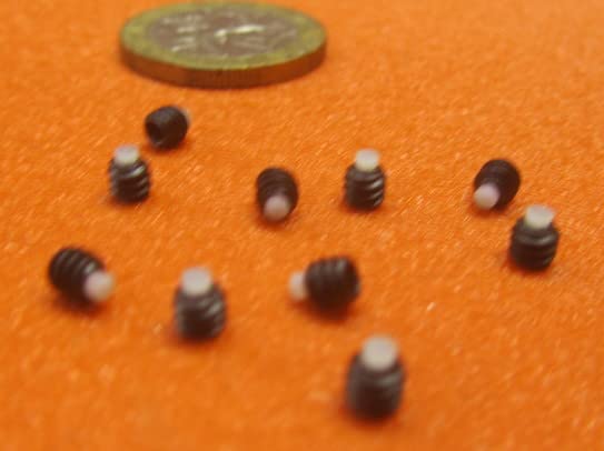 Black Oxide Finish Alloy Steel Nylon Tip Set Screws 6-32 x .125" Thread Length 10 pcs