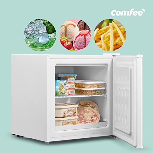Comfee Comfee Freistehend, RCU40WH2(E) Mini Gefrierschrank/31L / 4-Sterne-Gefrierfach/Kompakte Größe/Reversibles Türscharnier/Verstellbare Standfüße / 147kWh/Jahr/Weiß - Produktansicht 3 | Gefriertruhen