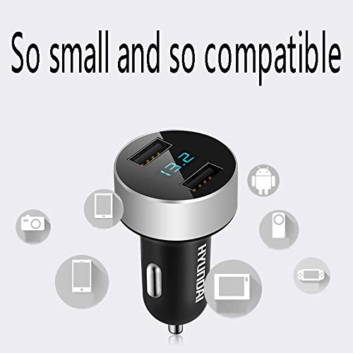 Caricabatterie per Auto, Ricarica USB per Auto - Caricabatterie 2USB - Ricarica Rapida Digitale - Ricarica Rapida