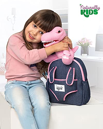 Naturally KIDS Mochilas para meninos e meninas com bicho de pelúcia, Viajar, Mochila pequena Bp02 ro