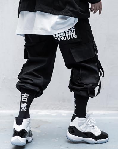 Niepce Inc Japanese Streetwear Techwear Cargo Pants for Men with Straps3