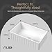 Nuie White Kitchen Sink 30 inch Single Bowl Apron Fluted Front Farmhouse Sink with Central Waste Position, Fireclay Ceramic Kitchen Sinks, Farmhouse Sinks for Kitchens - 30x18x10