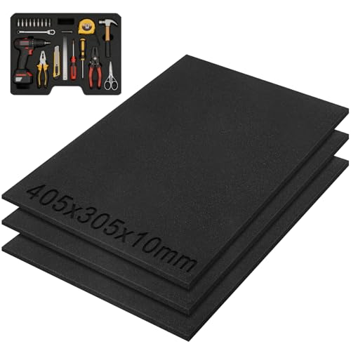 mawmuaw Mousse Prédécoupée 3 Pièces Mousse a Decouper 405x305x10 mm Module Mousses Servante...