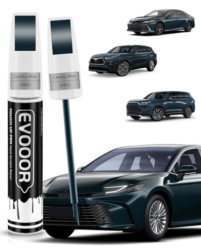 Image of Touch Up Paint Compatible with Toyota Exact Match 2 in 1 Touch up Paint for Chips and Nicks Repair (Cavalry Blue(8W2))