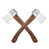 THRWCLUB Throwing Axe, 2Pack 14.5' Throwing Hatchet with High Carbon Steel & Wooden Handle, Great for Axe Throwiing Game, Competition and Recreation, Gift for Men