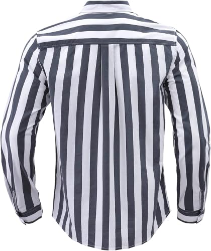 Image of JEKAOYI Mens Button Down Cotton Linen Shirts Casual Long Sleeve Beach Tops
