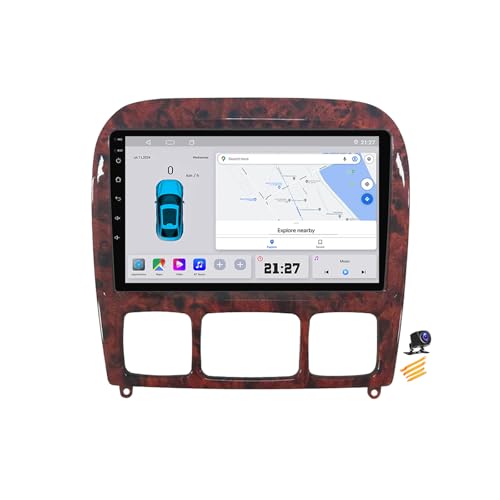 Radio De Coche Android 14 Para Benz S-Class 1998~2005 Pantalla Táctil 9 Pulgadas Carplay Y Android Auto Autoradio Bluetooth 2 DIN Con Cámara De Reversa RDS Reproductor Multimedia,M700S 8+128G