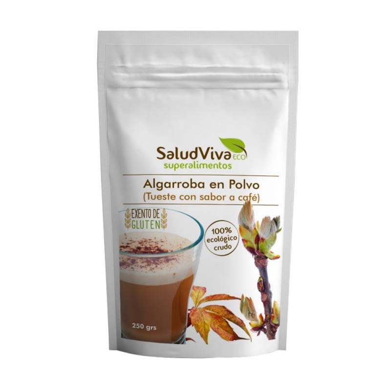 Café de Algarroba Bio 250g Salud Viva | Sustituto Natural del Café | Algarroba en Polvo Ecológica | Sin Cafeína, Sin Gluten y Apto para Veganos