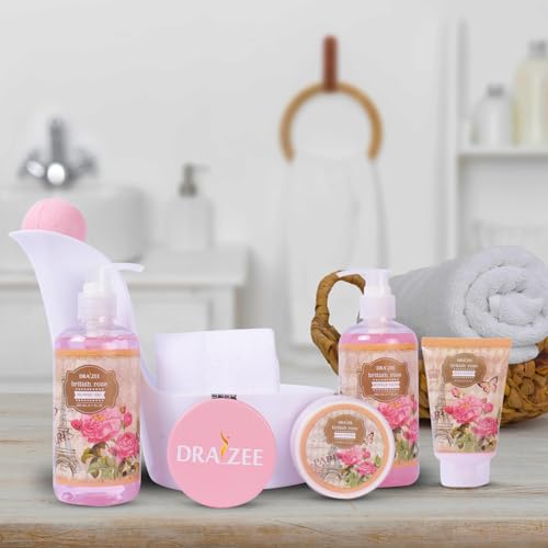 Luxury Spa Gifts for Women – 8 Pc Rose Scented Bath and Body Set with Bubble Bath, Lotion & More – Luxury Self Care Kit for Wife, Mom, Girlfriend, Birthday Gifts for Women by Draizee - Image 3