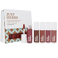 Just Herbs Ayurvedic Liquid Lipstick Kit Set of 5 with Long Lasting, Hydrating & Lightweight Lip Colour- Paraben & Silicon Free