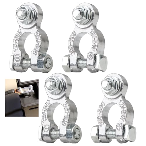 4 Pcs Battery Terminals Car Battery Terminal Connector Clamps 12V/24V