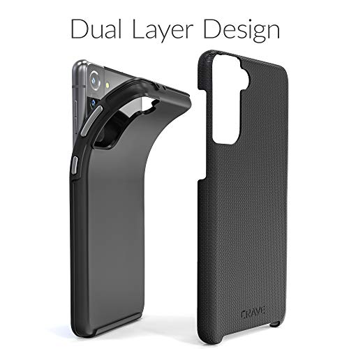 Image of Crave for Galaxy S21 Plus Case, Shockproof Protection Dual Layer Case for Samsung Galaxy S21 Plus, S21+ 5G (6.7 inch) - Black