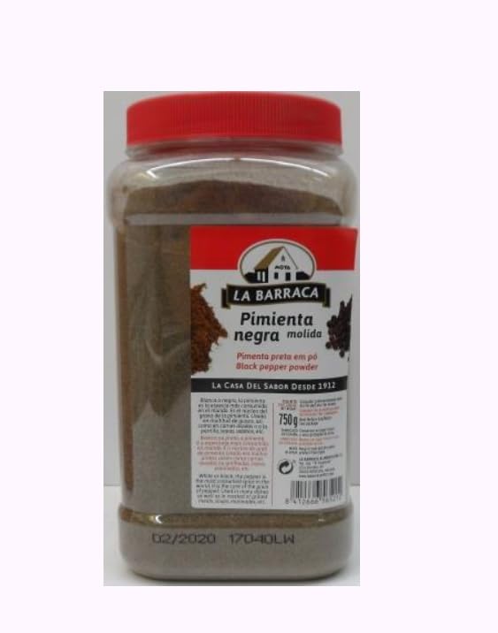 Pimienta Negra Molida, Schwarzer Pfeffer gemahlen, 750g Flasche, 3er Pack
