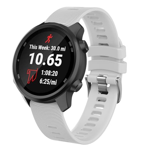 ISABAKE Armband für Garmin Forerunner 245/245 Music 645/645 Music Vivoactive 3/3 Music QuickFit Armbänder 20mm Weichsilikon Ersatzarmbänder für Garmin Watch Uhrenarmbänder