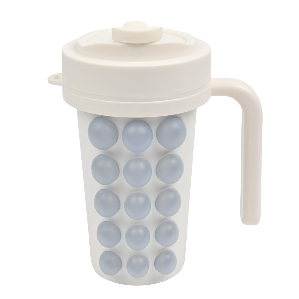 Eiswürfelbecher, flexible Form mit rundem Griff, tragbarer Cocktail-Eisbereiter für Whiskey, Tee und Kaffee, Becher im Bubble Design für gekühlte Getränke, für Zuhause, Outdoor, Camping und Party