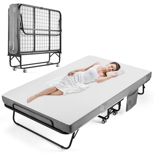 Foldable Guest Bed with 5 Mattress Space-Saving