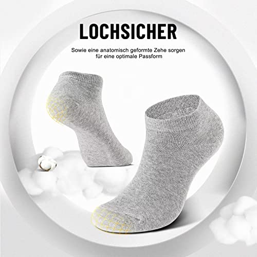 YouShow Sneaker Socken Herren Damen 10 Paar Kurze Halbsocken Quarter Baumwolle Unisex (Schwarz und Grau,43-46) 3