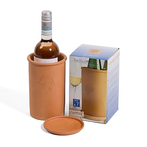 Amazing Tableware Terracotta Wine Cooler, Brown, 11.7W x 18H cm - Image 3