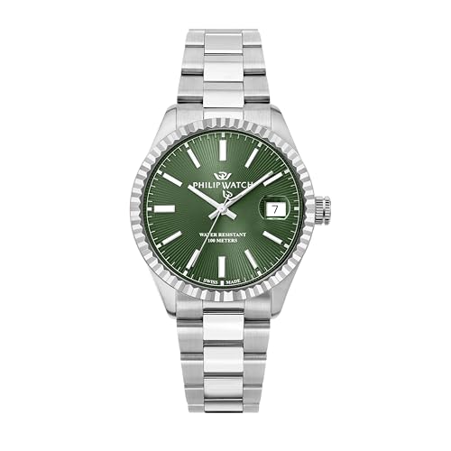 Philip Watch Orologio Uomo, Tempo, Data, Analogico, 39 mm, Collezione