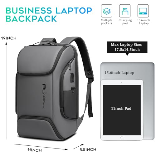 Image of FUTURE AESTHEICS Business Laptop Smart Backpack Can Hold 15.6 Inch Laptop Commute Backpack Carry on bag for men and women (Grey)