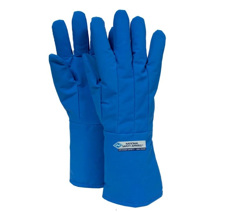 NATIONAL SAFETY APPAREL Water Resistant Mid-Arm Cryogenic Glove, X-Large, Blue, G99CRBERXLMA