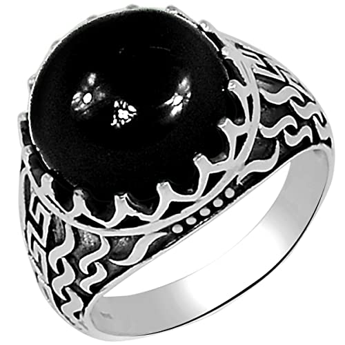 Natural Black Onyx 925 Solid Sterling...