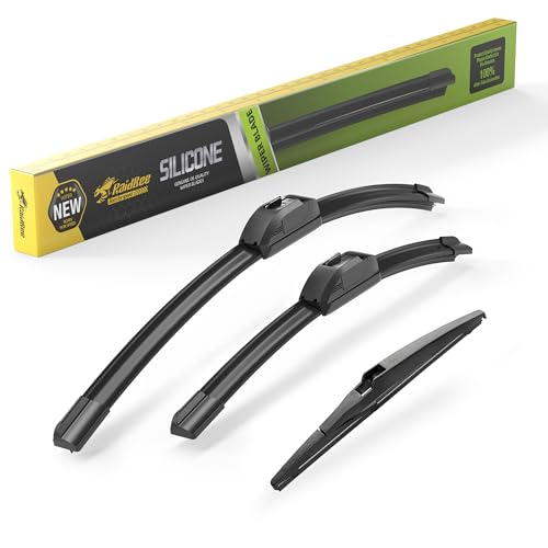 Image of Raidbee Silicone Windshield Wiper blades 3 pack Replacement for Toyota RAV4 2018 2017 2016 2015 2014 2013 All-Season Silicone Windshield Wipers 26 inch 16 inch 10 inch