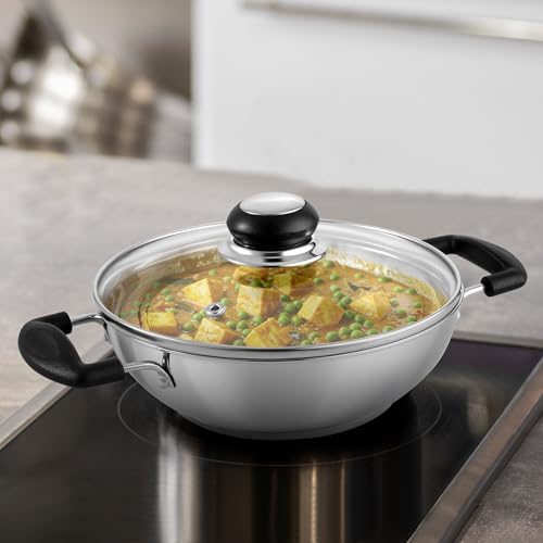 SPRINGWAY - Brand of Happiness Steeli Stainless Steel Kadai | 1.5...